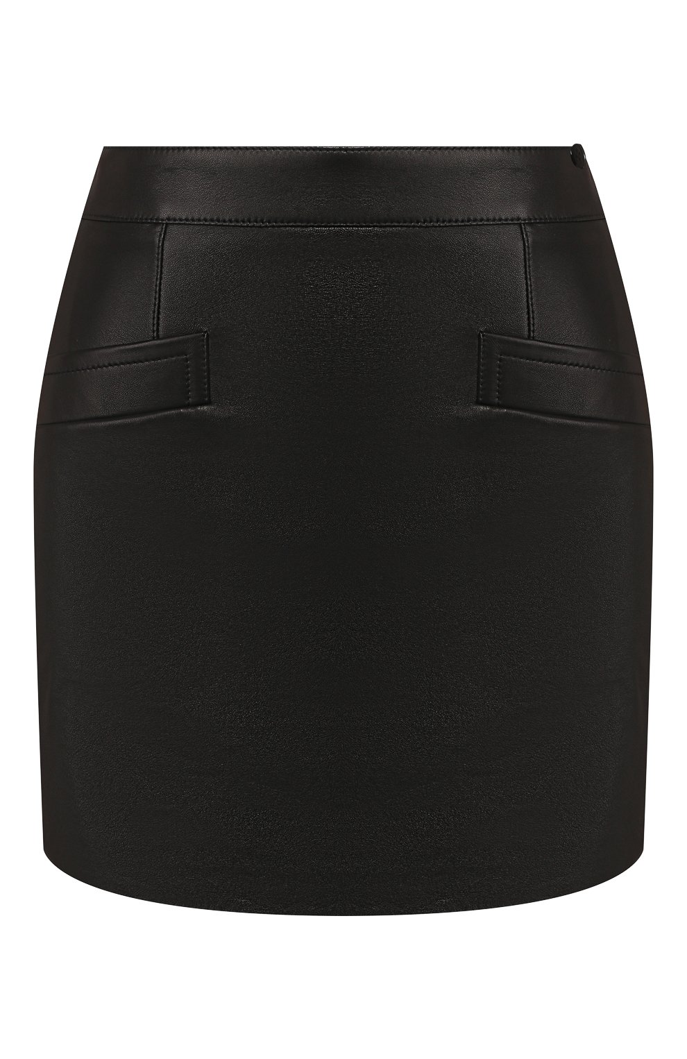 Кожаная юбка SAINT LAURENT черного цвета по цене 256000 руб., арт. 611752/YC2ZZ, фото 1 Кожаная юбка SAINT LAURENT, арт. 611752/YC2ZZ, фото 1