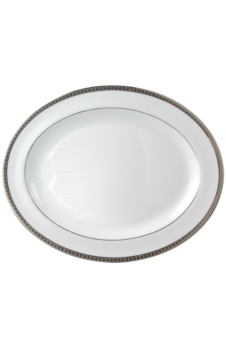 Блюдо овальное athena platine BERNARDAUD серебряного цвета, арт. 0448/105 | Фото 1 (Интерьер Кросс-КТ: Обеденная посуда; Региональные ограничения белый список (Axapta Mercury): Не проставлено; Нос: Не проставлено; Коллекция: Athena Platine; Ограничения доставки: fragile-2)