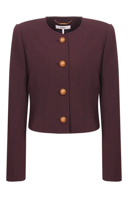 Шерстяной жакет Chloé CH26SVE01061 Фиолетовый CH26SVE01061