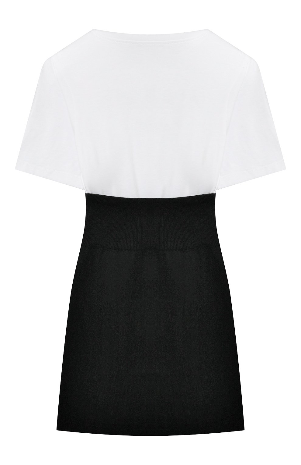 Хлопковое платье BALMAIN черно-белого цвета по цене 49750 руб., арт. BT1D21, фото 2 Хлопковое платье BALMAIN, арт. BT1D21, фото 2