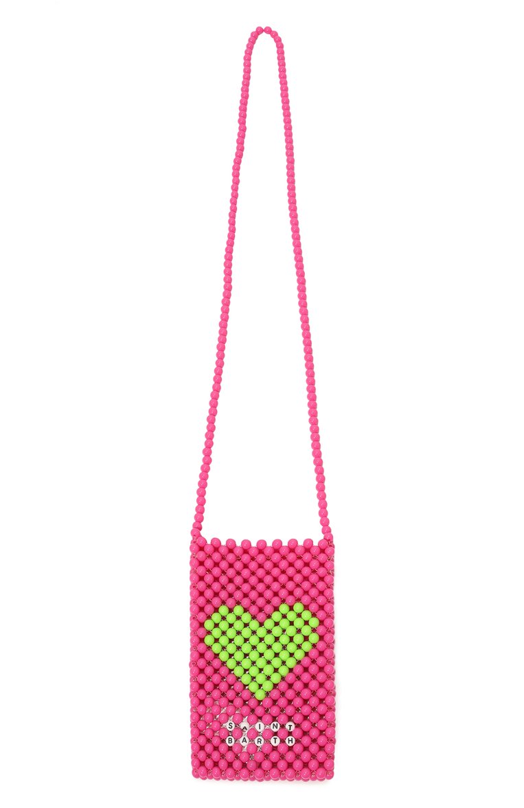 Чехол для телефона MC2 SAINT BARTH фуксия цвета, арт. STBA/BEADED PH0NE H0LDER/00200D | Фото 4 (Материал: Пластик; Региональные ограничения белый список (Axapta Mercury): Не проставлено; Нос: Не проставлено)