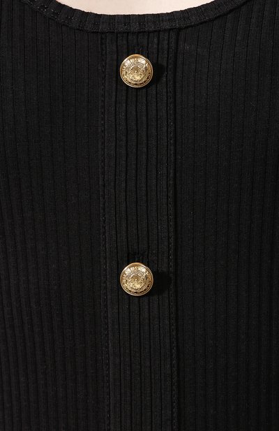 Платье из смеси хлопка и вискозы BALMAIN, арт. RF16408/C067, фото 5
