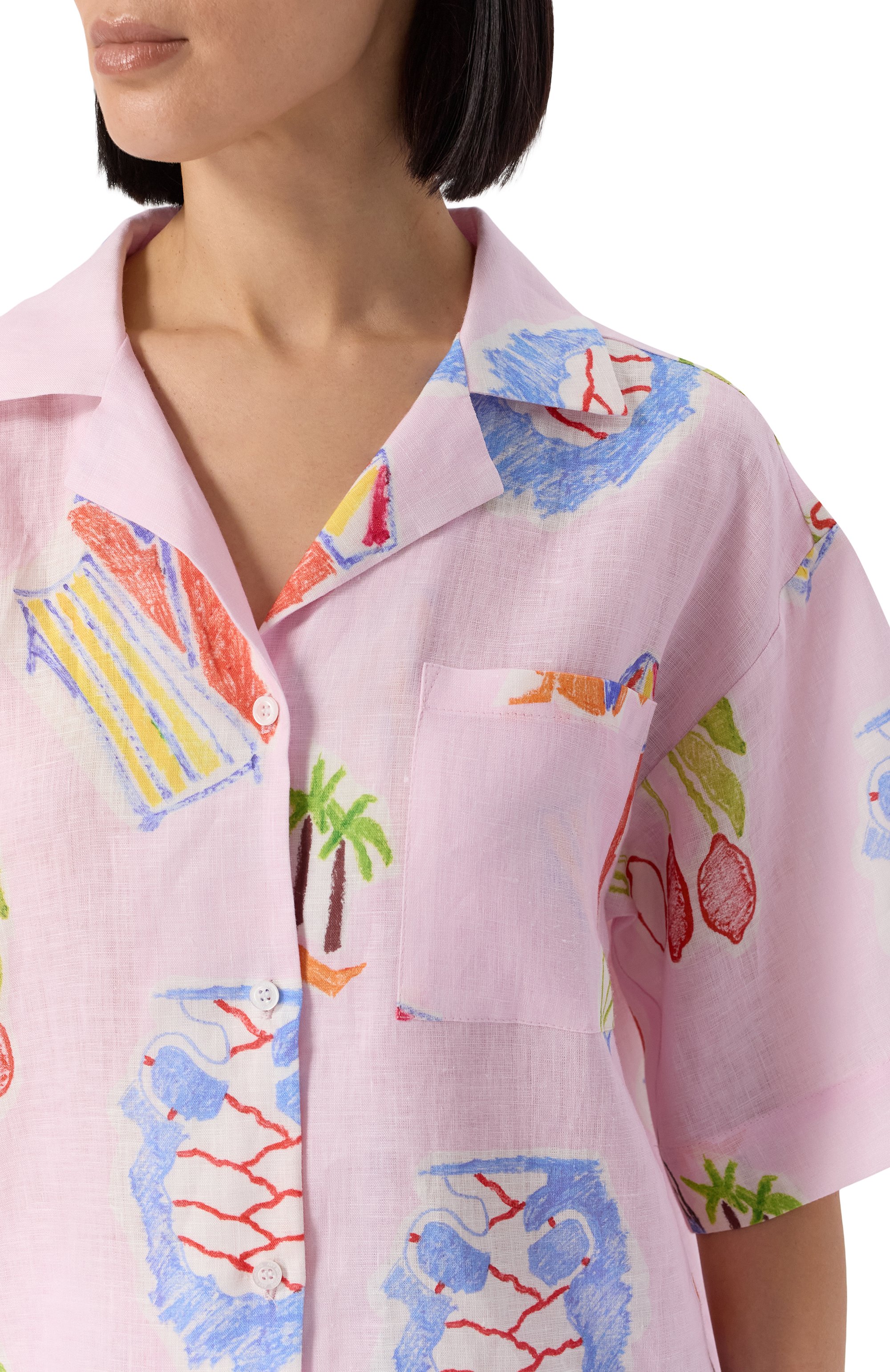 Льняная пижама ANY WOWZERS, арт. DMT02S-AMF-PINK, фото 7