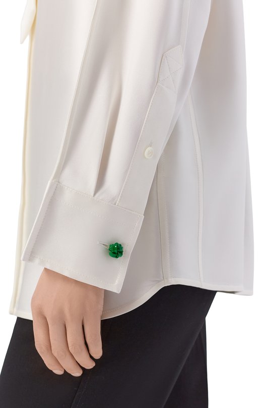 Шелковая блузка Bottega Veneta 862348/V6H10 Кремовый  862348/V6H10 Фото 5