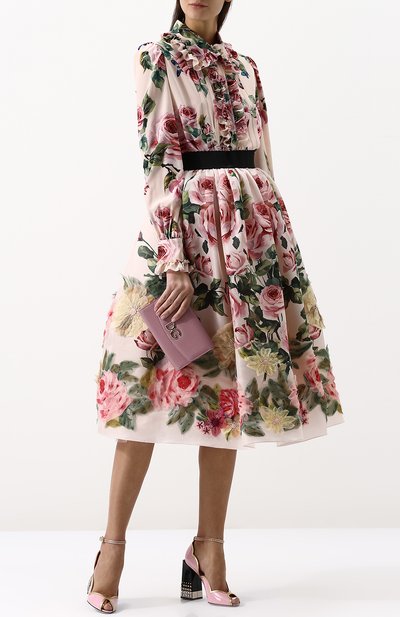 Кожаный клатч на цепочке DOLCE & GABBANA, арт. BI1028/AH338, фото 2