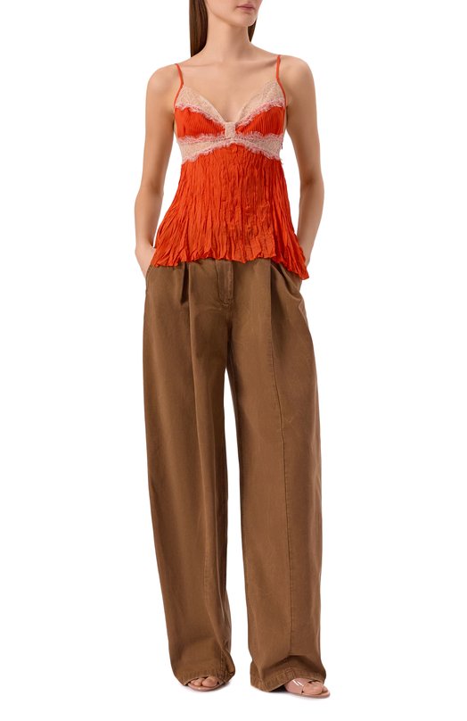 Топ из вискозы Blumarine 2C452A Оранжевый  2C452A Фото 2