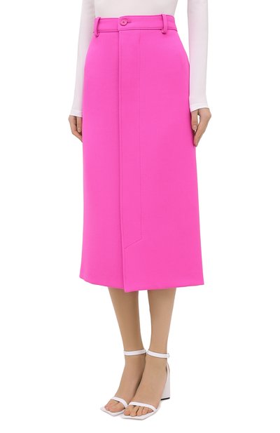 Шерстяная юбка BALENCIAGA фуксия цвета по цене 79950 руб., арт. 626564/TIU06, фото 3 Шерстяная юбка BALENCIAGA, арт. 626564/TIU06, фото 3