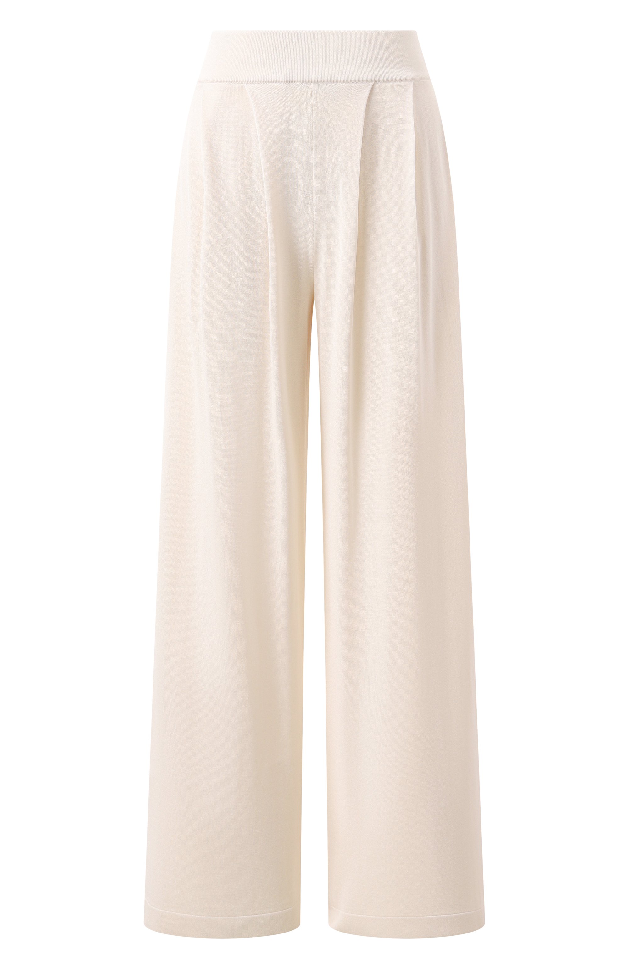 Брюки из шелка и вискозы FREEAGE молочного цвета по цене 97900 руб., арт. S25.PT089.6070.111, фото 1 Брюки из шелка и вискозы FREEAGE, арт. S25.PT089.6070.111, фото 1