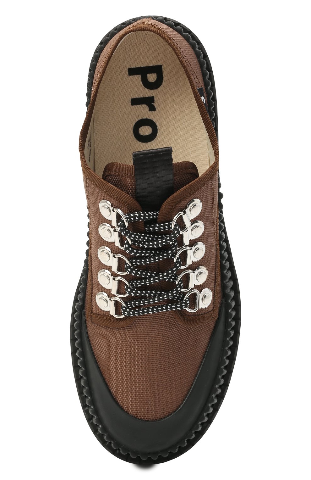 Текстильные ботинки PROENZA SCHOULER коричневого цвета по цене 56700 руб., арт. PS32050A/13100, фото 5 Текстильные ботинки PROENZA SCHOULER, арт. PS32050A/13100, фото 5