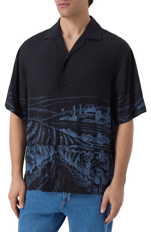 Рубашка из вискозы HUGO 50555785 Чёрный  50555785 Фото 3