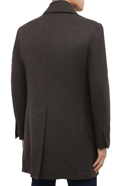 Шерстяное пальто CORNELIANI коричневого цвета по цене 123000 руб., арт. 861590-0812400/00, фото 5 Шерстяное пальто CORNELIANI, арт. 861590-0812400/00, фото 5