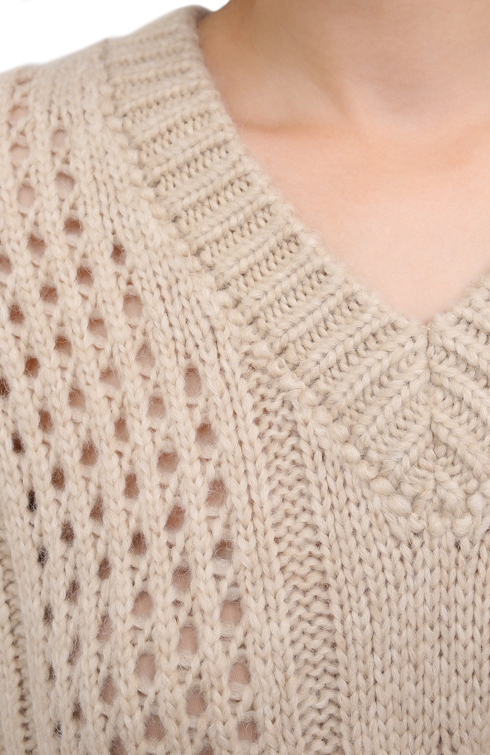 Шерстяной свитер NANUSHKA, арт. ARWAN_CREME_CHUNKY CABLE KNIT, фото 5