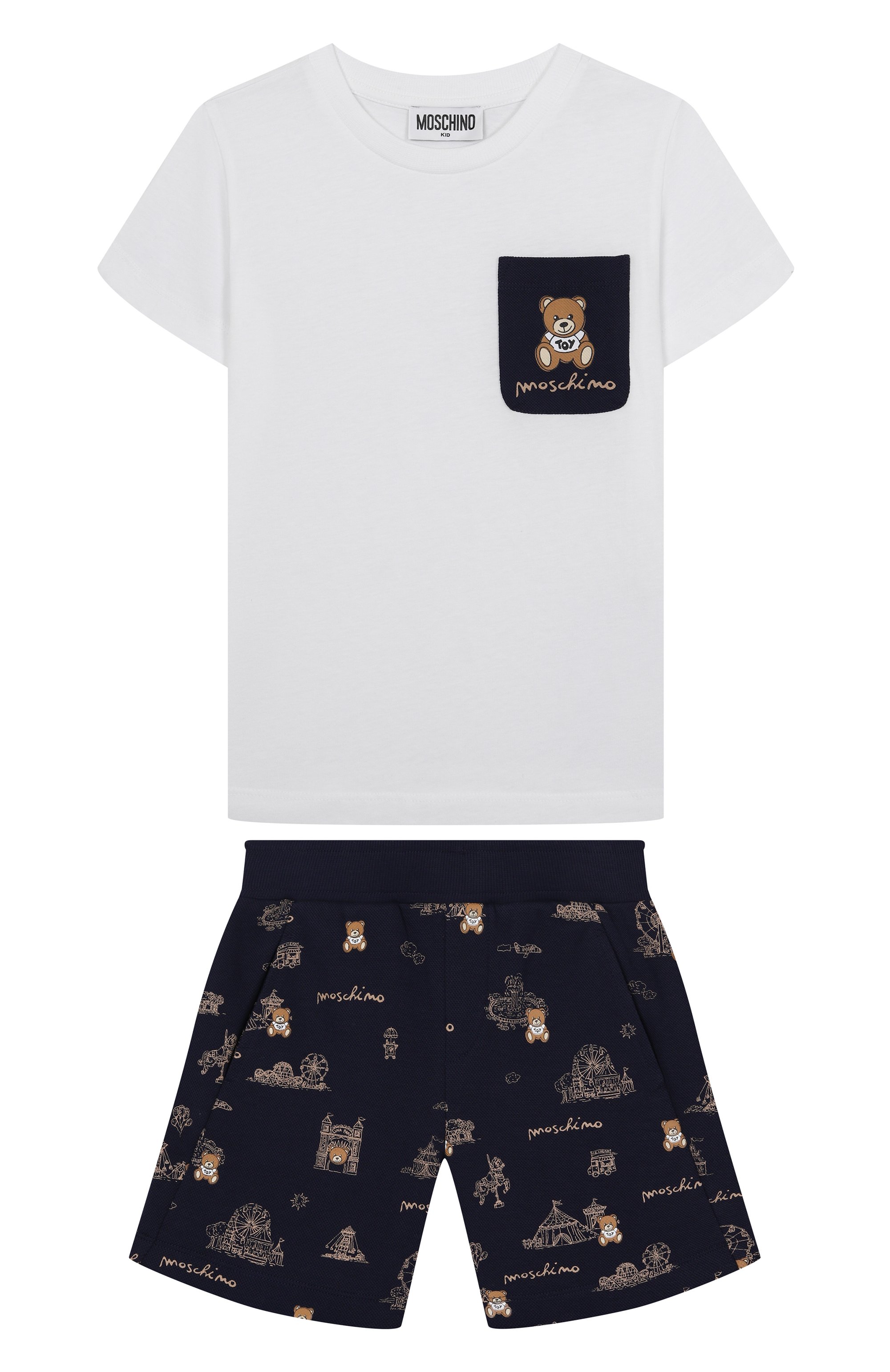 Комплект из футболки и шорт MOSCHINO, арт. HUG00P/LCB60/4-8, фото 1