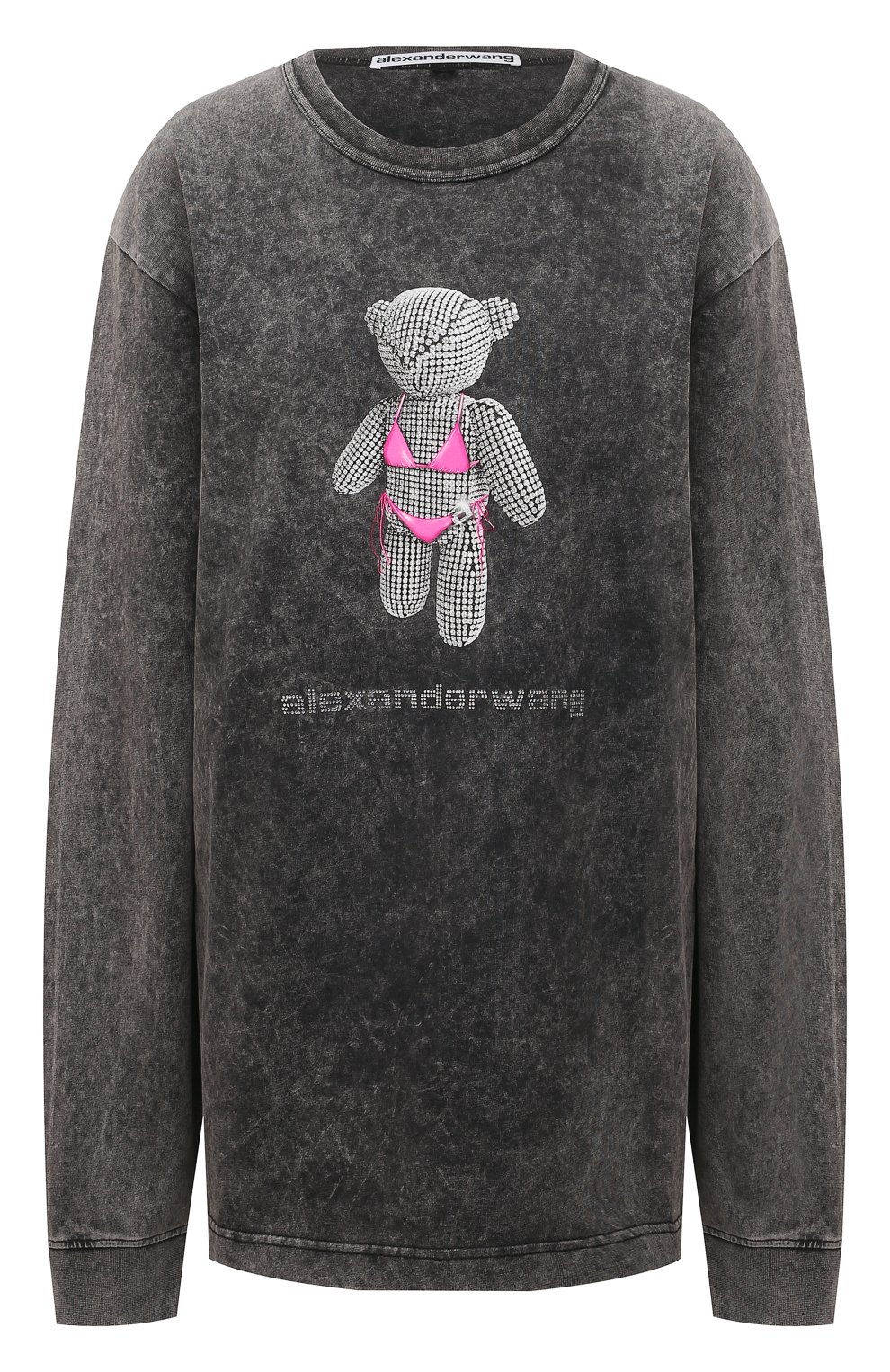 Хлопковый лонгслив ALEXANDER WANG темно-серого цвета по цене 36600 руб., арт. UCC1221500, фото 1 Хлопковый лонгслив ALEXANDER WANG, арт. UCC1221500, фото 1