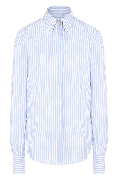 Женская рубашка из хлопка и льна KITON, арт. D40415H06350