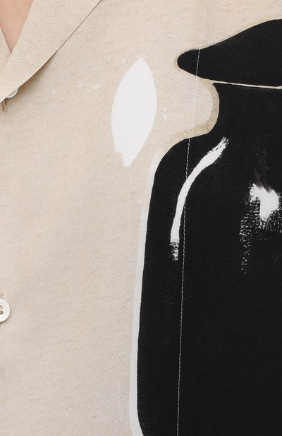 Рубашка из вискозы JACQUEMUS бежевого цвета по цене 32700 руб., арт. 215SH21/111853, фото 5 Рубашка из вискозы JACQUEMUS, арт. 215SH21/111853, фото 5