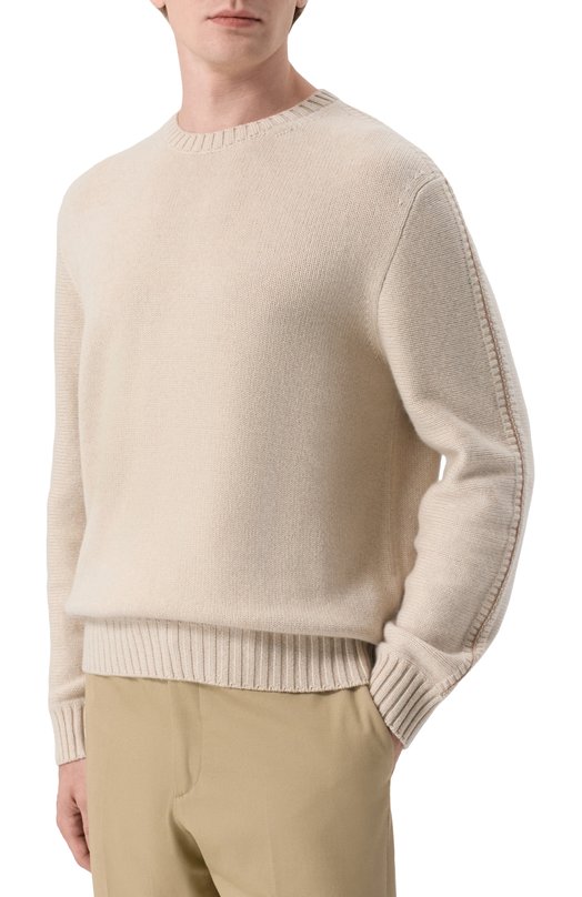 Кашемировый свитер Loro Piana FA05746 Бежевый  FA05746 Фото 3