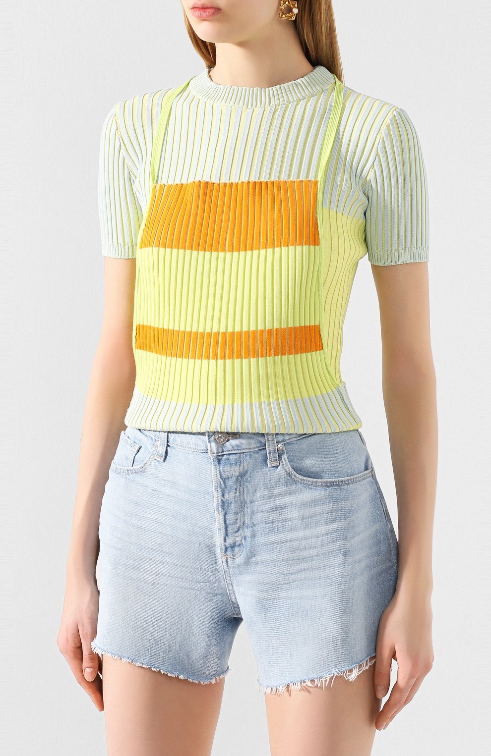 Топ из смеси вискозы и хлопка JACQUEMUS, арт. 201KN34/48521, фото 3