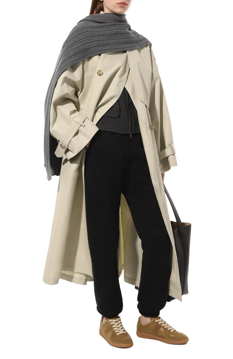 Женские кожаные кеды replica MAISON MARGIELA коричневого цвета, арт. S58WS0109/P1895 | Фото 2 (Материал сплава: Проставлено; Подошва: Платформа; Драгоценные камни: Проставлено; Стили: Кэжуэл; Материал внутренний: Текстиль; Материал внешний: Натуральная кожа; Кросс-КТ: Низкие)