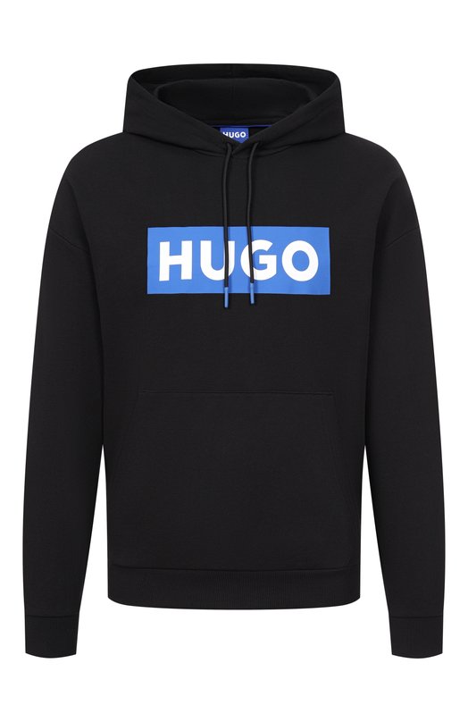 Хлопковое худи HUGO Blue 50522370 Чёрный 50522370