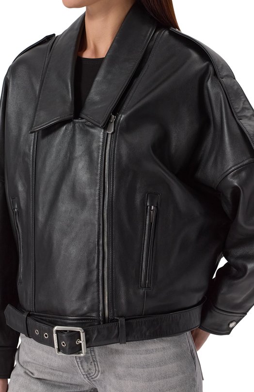 Кожаная куртка Pinko 104877/A21L Чёрный  104877/A21L Фото 5
