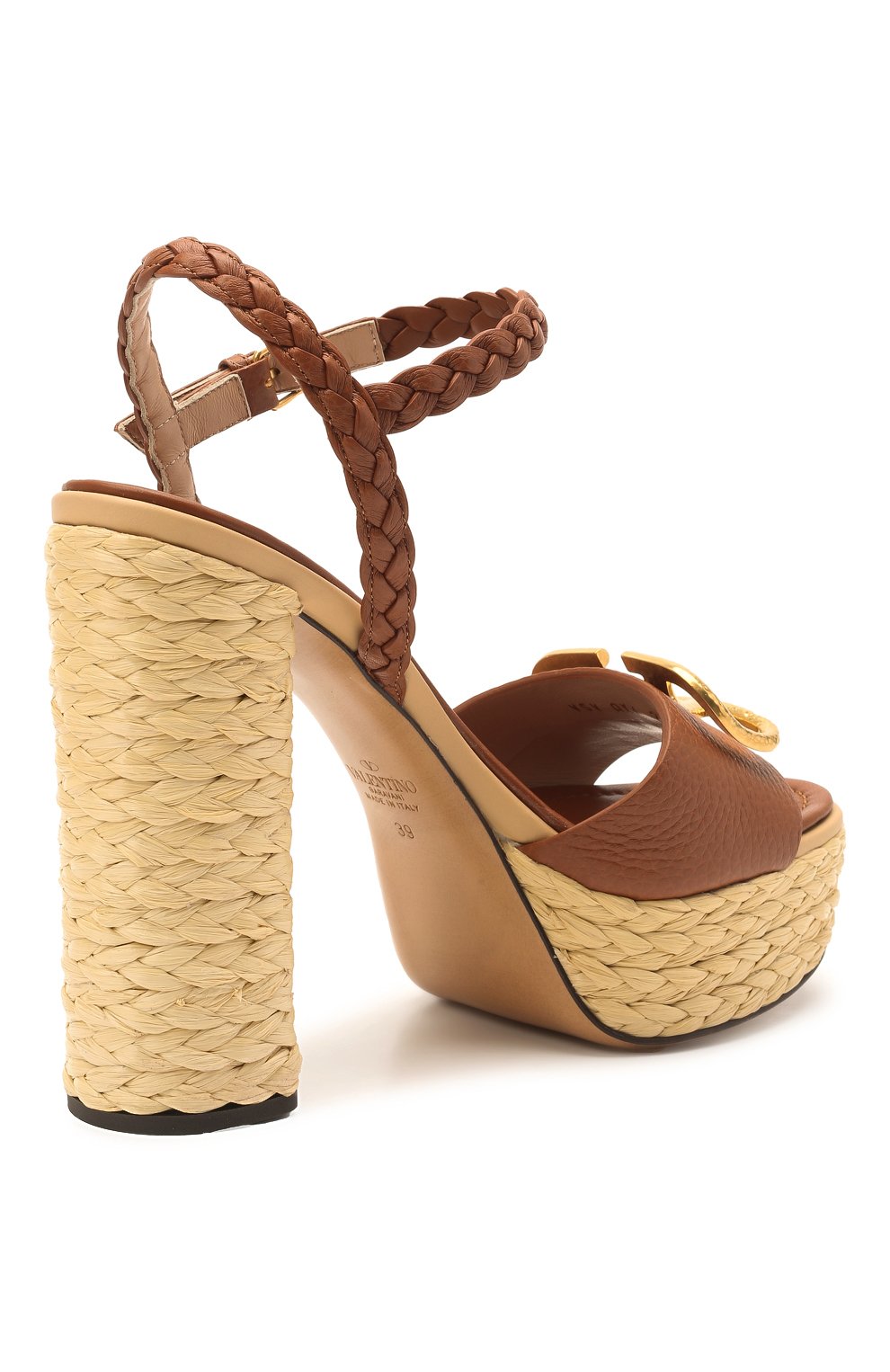 Кожаные босоножки vlogo signature VALENTINO, арт. VW2S0AX6/DWX, фото 4