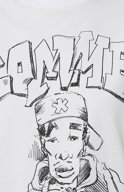 Хлопковая футболка COMME DES FUCKDOWN белого цвета по цене 8575 руб., арт. CFABW00134, фото 5 Хлопковая футболка COMME DES FUCKDOWN, арт. CFABW00134, фото 5