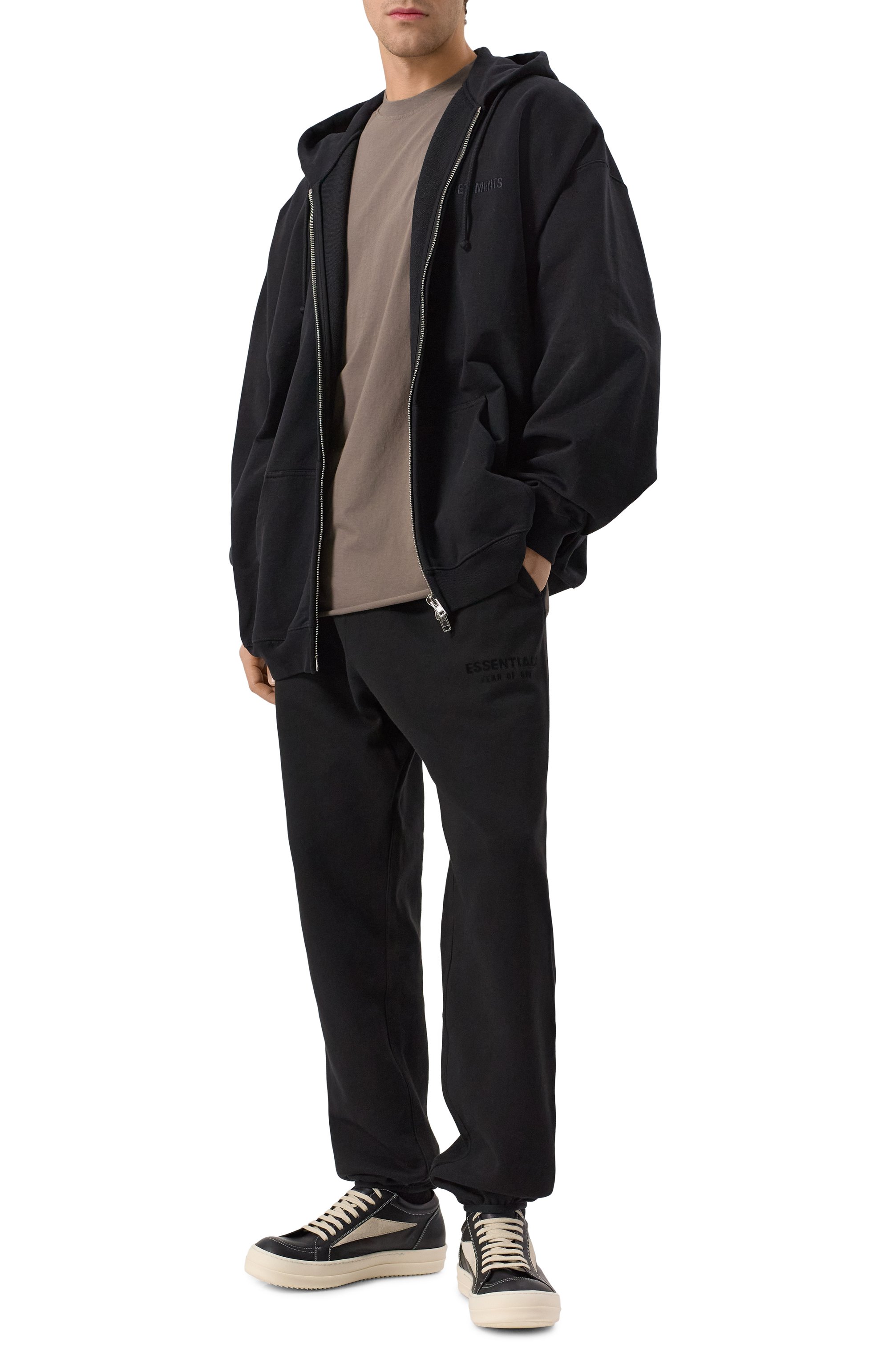 Кожаные кеды hollywood RICK OWENS, арт. RU01E5897/LC0LVS, фото 2