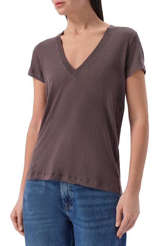 Льняная футболка Iro WP19R0DE0 Коричневый  WP19R0DE0 Фото 3