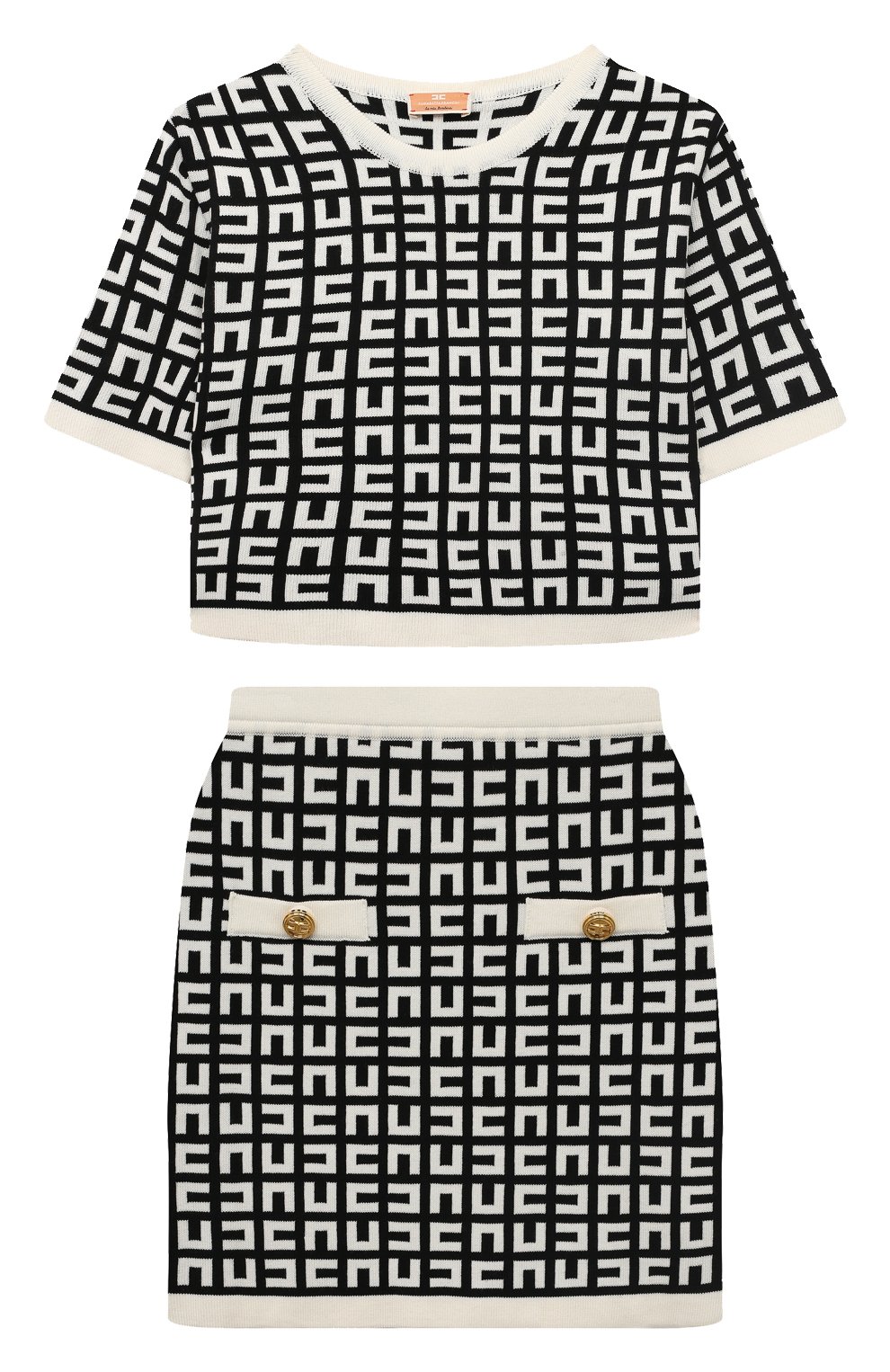 Костюм из пуловера и юбки ELISABETTA FRANCHI LA MIA BAMBINA, арт. EFCD05C/FL191/BE025/4A-8A, фото 1