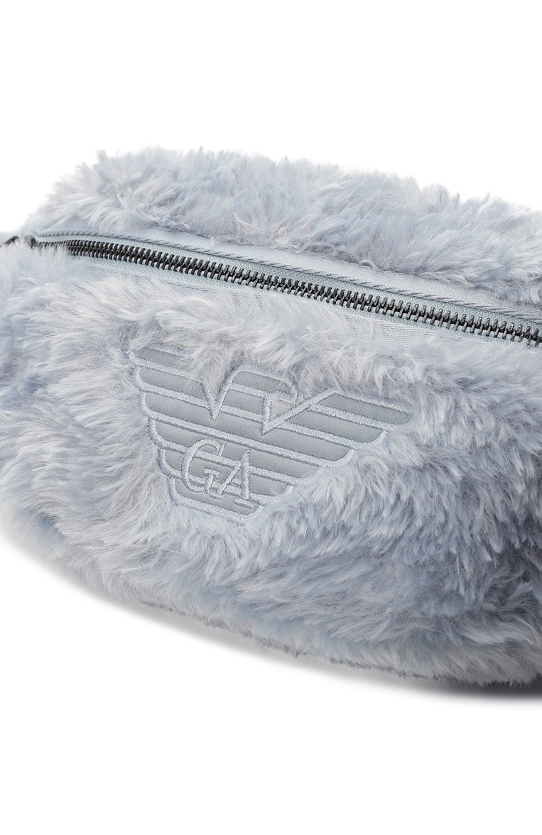 Женская комплект из шубы и сумки EMPORIO ARMANI голубого цвета, арт. H4NL1M/E9916 | Фото 9 (Длина (верхняя одежда): До колена; Материал внешний: Синтетический материал; Рукава: Длинные; Материал подклада: Синтетический материал; Женское Кросс-КТ: Экомех; Стили: Кэжуэл; Кросс-КТ: Куртка; Автоматизация состава: Проставлено; Автоматизаци�я ТО: Проставлено)