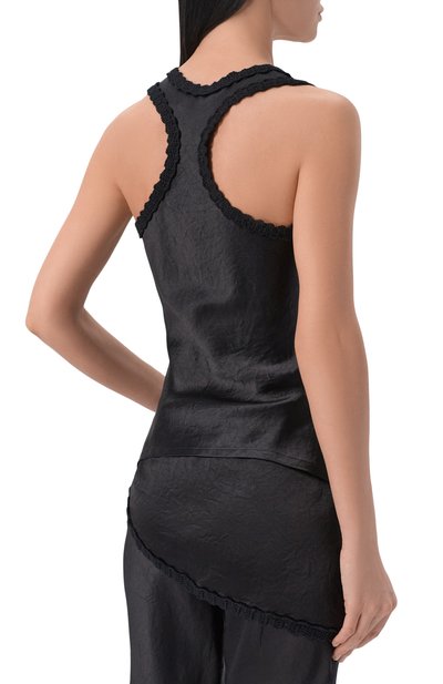 Атласный топ YUZEFI, арт. ANARA-ACETATE SC00P NECK T0P/SATEEN, фото 4