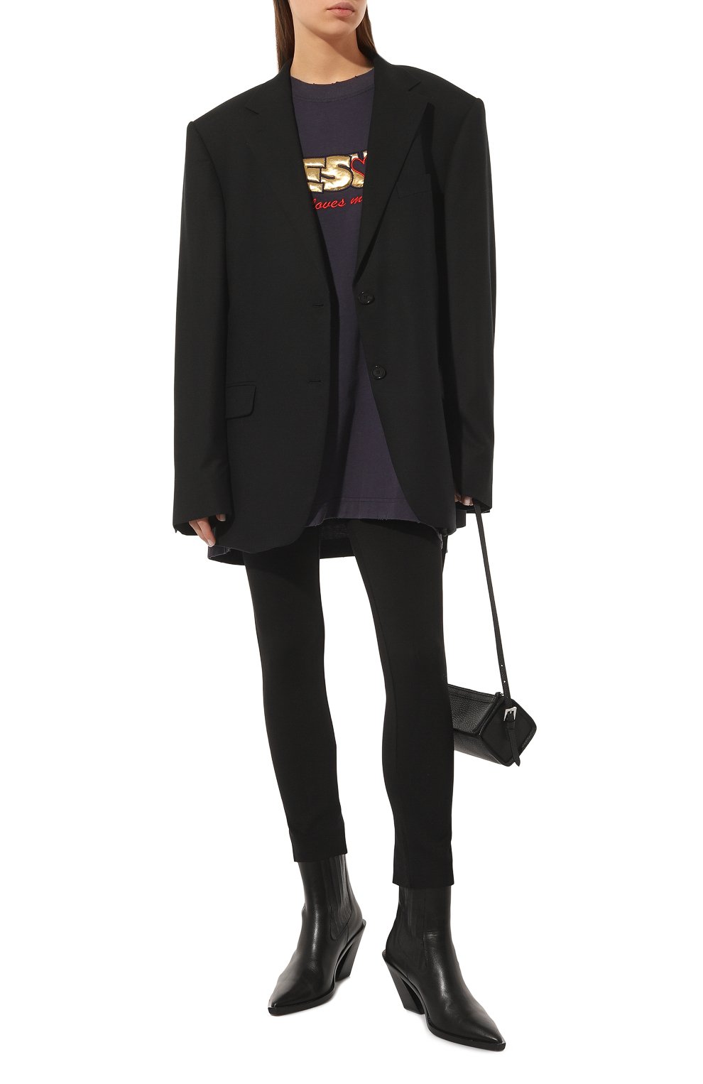 Хлопковая футболка VETEMENTS синего цвета по цене 72700 руб., арт. UE63TR400N, фото 2 Хлопковая футболка VETEMENTS, арт. UE63TR400N, фото 2