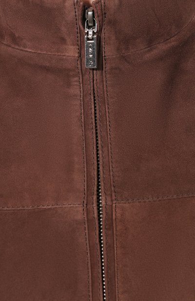 Замшевый бомбер GIMO'S коричневого цвета по цене 52950 руб., арт. 20PE.1.130.50, фото 5 Замшевый бомбер GIMO'S, арт. 20PE.1.130.50, фото 5