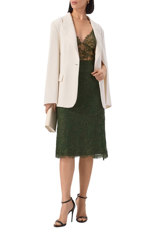 Топ из хлопка и шелка Elie Saab T0227NF25/LA004 Зелёный  T0227NF25/LA004 Фото 2