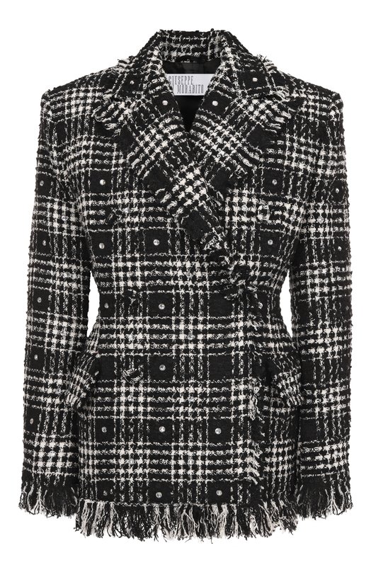 Твидовый жакет Giuseppe di Morabito 05FWJA096C 05326 Чёрно-белый 05FWJA096C 05326