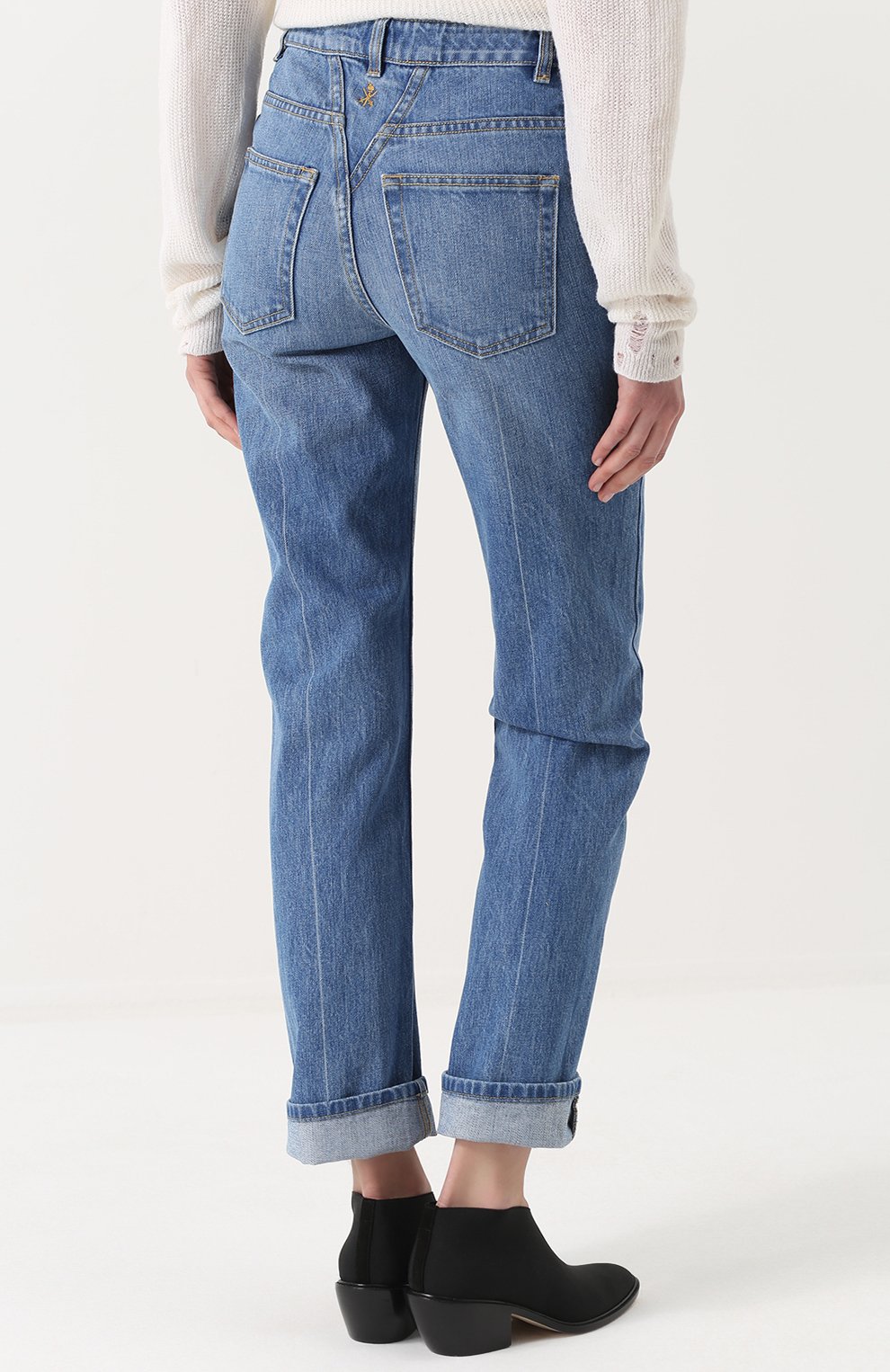 Джинсы прямого кроя с потертостями OPENING CEREMONY, арт. S27AAY13021, фото 4