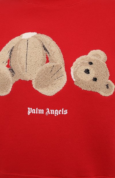 Хлопковый свитшот PALM ANGELS красного цвета по цене 65850 руб., арт. PWBA016S21FLE0012560, фото 5 Хлопковый свитшот PALM ANGELS, арт. PWBA016S21FLE0012560, фото 5