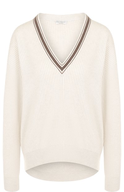 Кашемировый пуловер с v-образным вырезом BRUNELLO CUCINELLI, арт. M12716802, фото 1