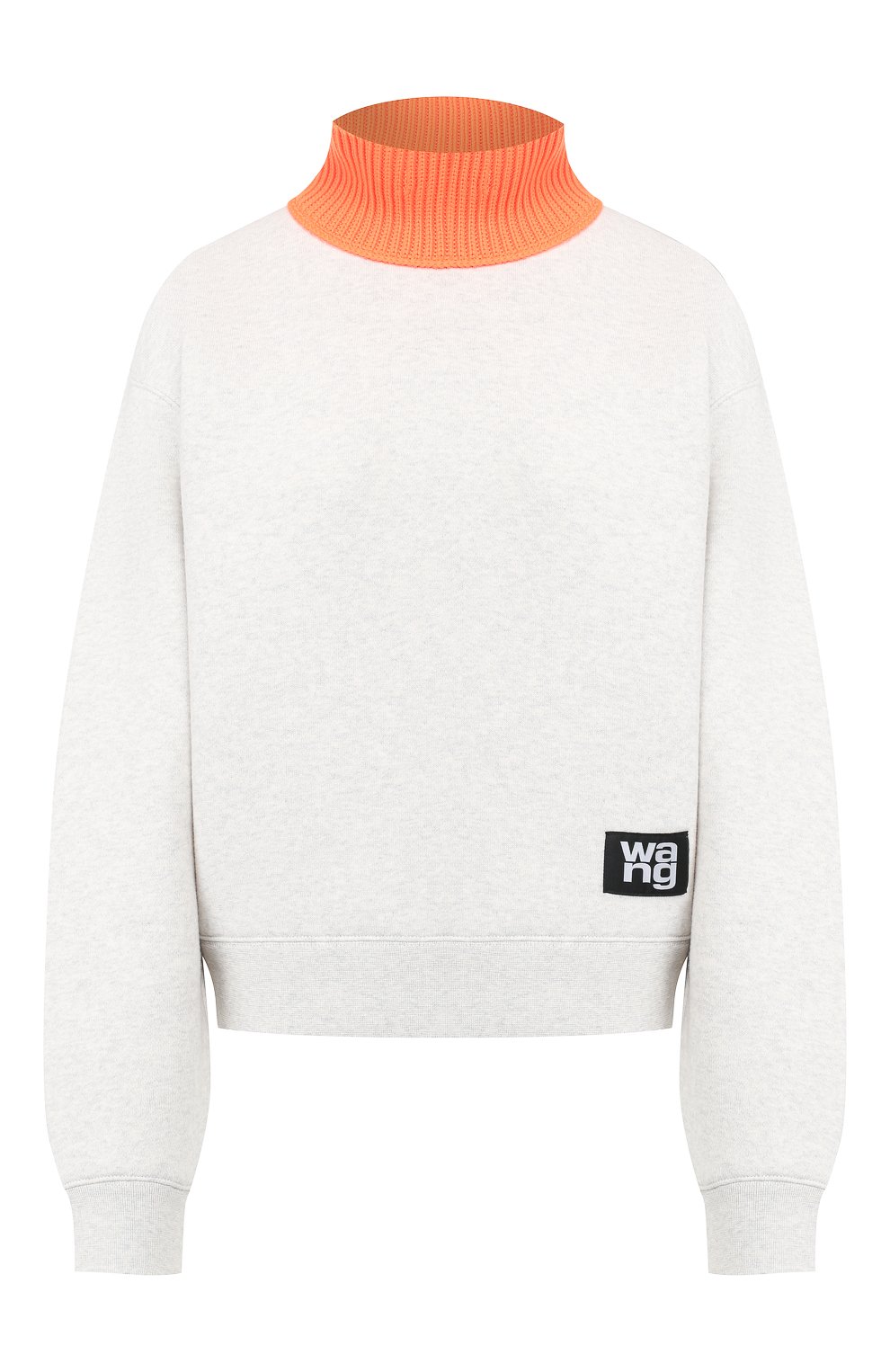 Хлопковый свитер ALEXANDERWANG.T серого цвета по цене 27500 руб., арт. 4CC2191087, фото 1 Хлопковый свитер ALEXANDERWANG.T, арт. 4CC2191087, фото 1