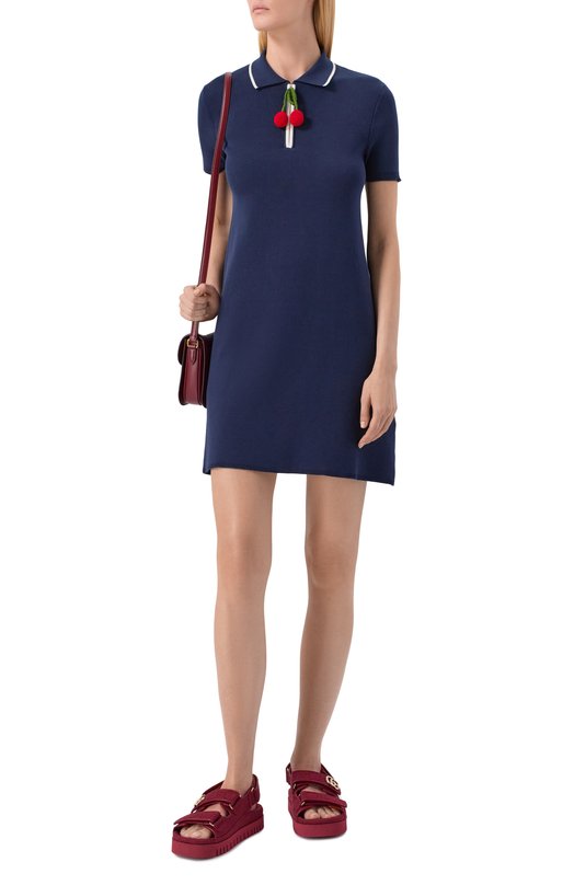 Текстильные сандалии Gucci 816630/FAD9G Бордовый  816630/FAD9G Фото 3