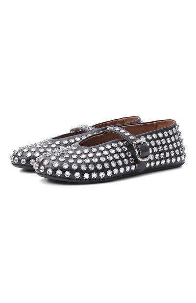 Женские кожаные балетки ALAIA, арт. AA3A029CK116