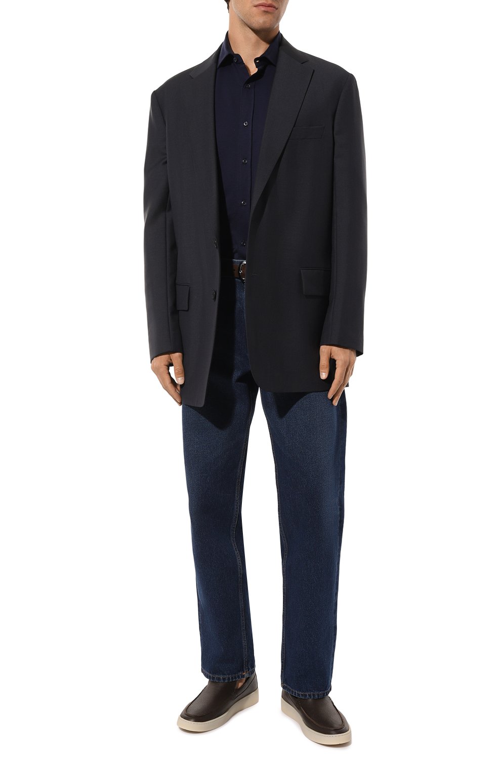 Хлопковая рубашка BRUNELLO CUCINELLI, арт. MTS406699, фото 2