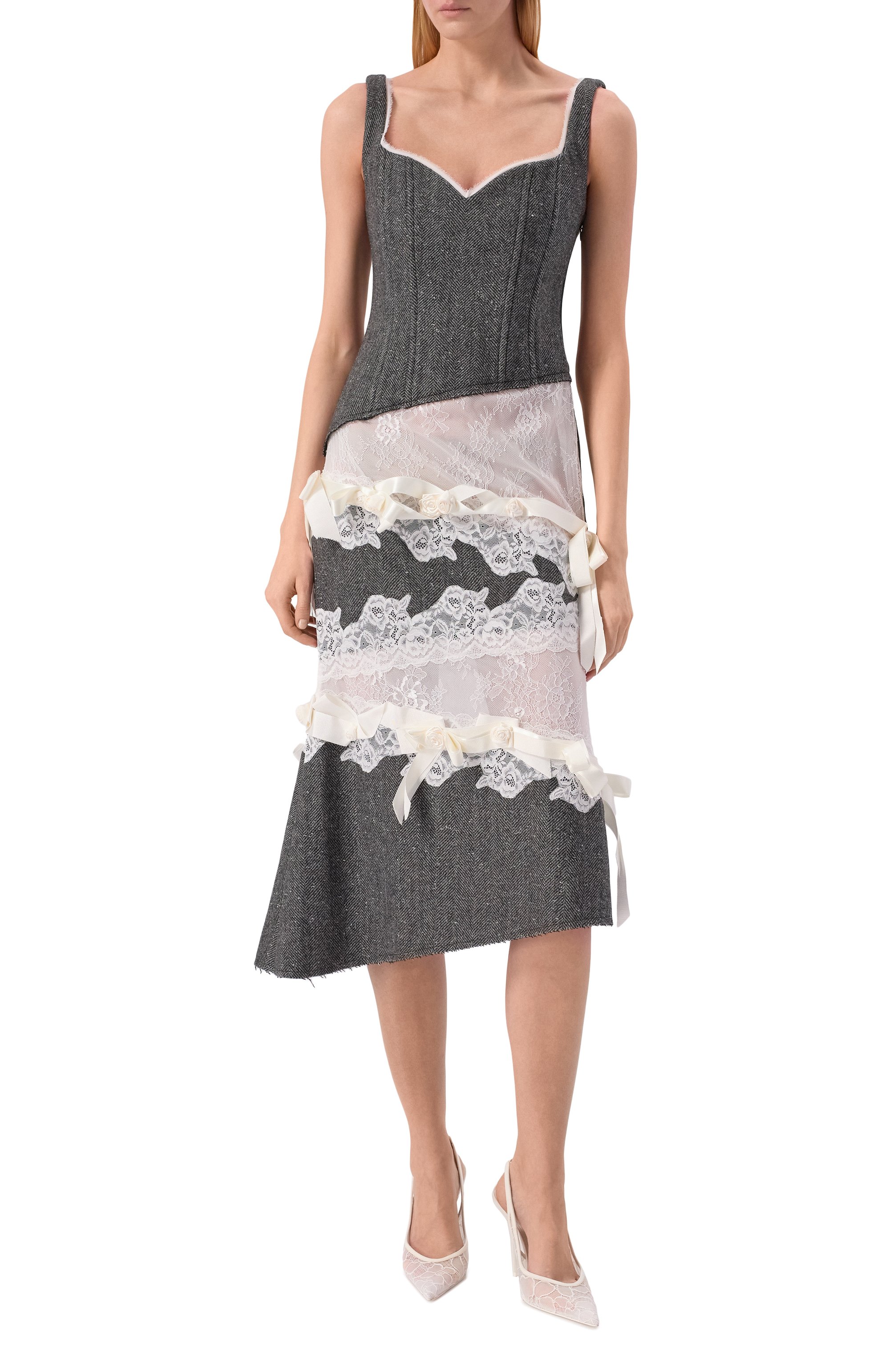 Шерстяное платье DANIIL ANTSIFEROV серого цвета по цене 165000 руб., арт. DA_3220G, фото 2 Шерстяное платье DANIIL ANTSIFEROV, арт. DA_3220G, фото 2