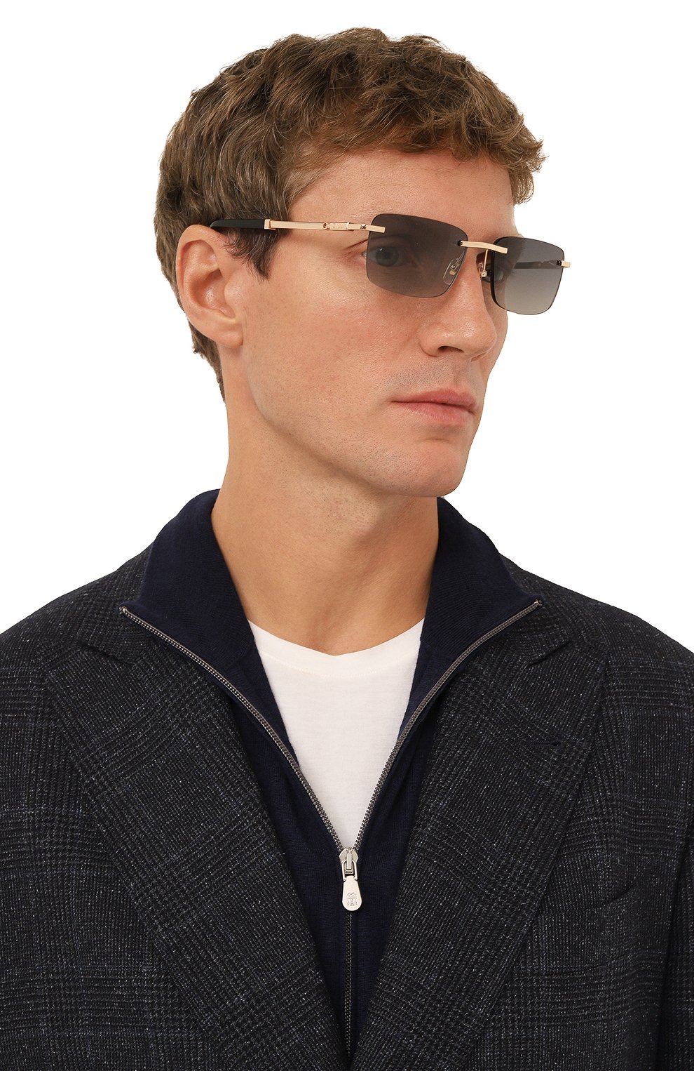 Солнцезащитные очки ZILLI коричневого цвета по цене 83700 руб., арт. ZI-65056 C01, фото 3 Солнцезащитные очки ZILLI, арт. ZI-65056 C01, фото 3