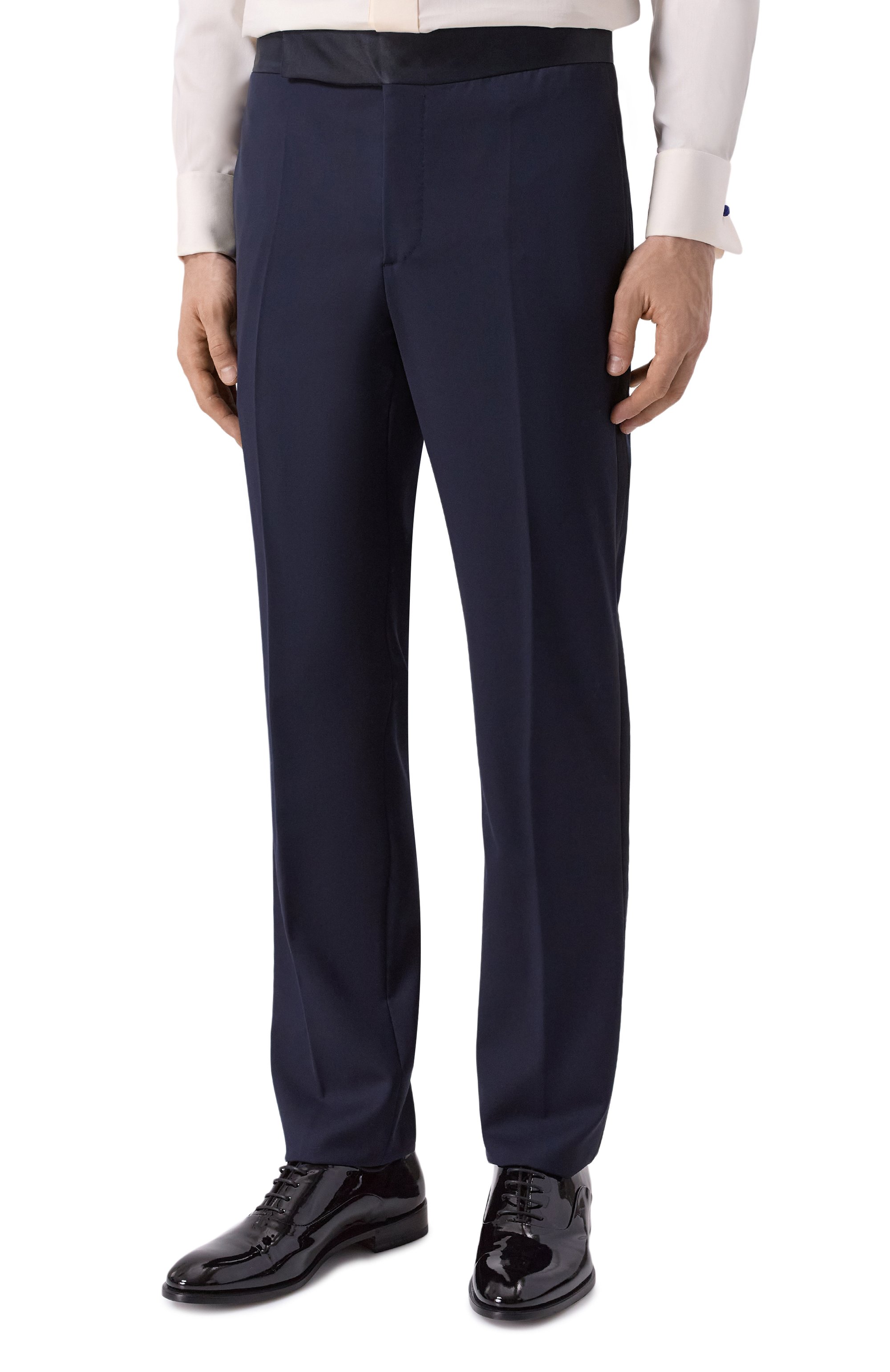 Шерстяной смокинг GIORGIO ARMANI темно-синего цвета по цене 310500 руб., арт. 8WGAS001/T0075/UBUV, фото 4 Шерстяной смокинг GIORGIO ARMANI, арт. 8WGAS001/T0075/UBUV, фото 4