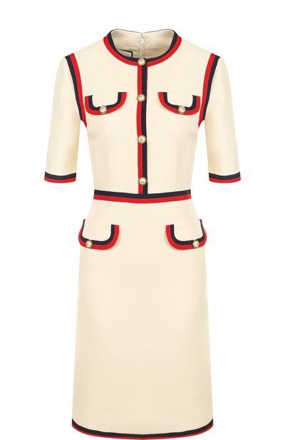Приталенное мини-платье из смеси шерсти и шелка GUCCI, арт. 475850/ZHM88, фото 1