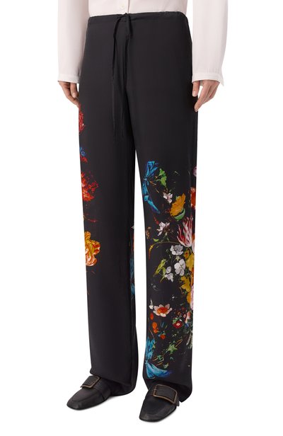 Брюки из вискозы DRIES VAN NOTEN черного цвета по цене 79550 руб., арт. 010901/4087, фото 3 Брюки из вискозы DRIES VAN NOTEN, арт. 010901/4087, фото 3
