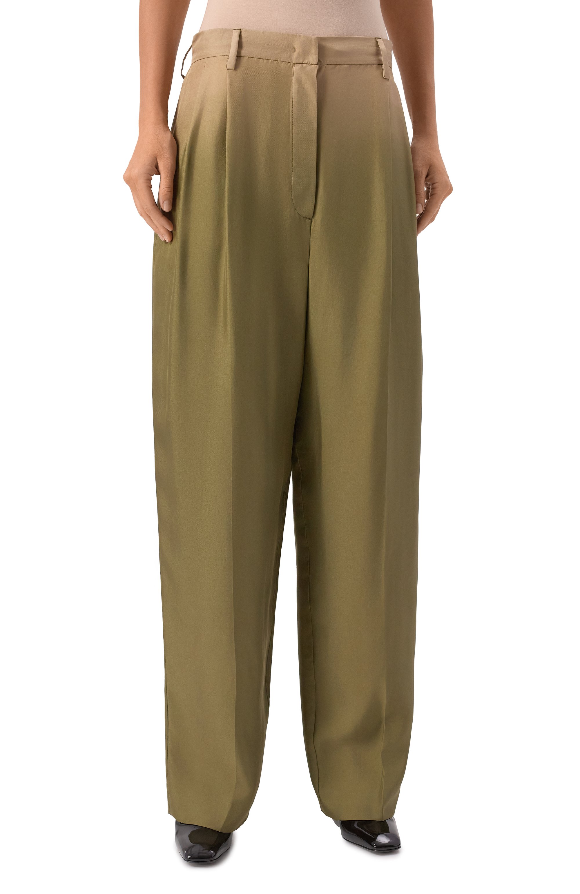 Шелковые брюки PRADA, арт. P201I/14TF, фото 3