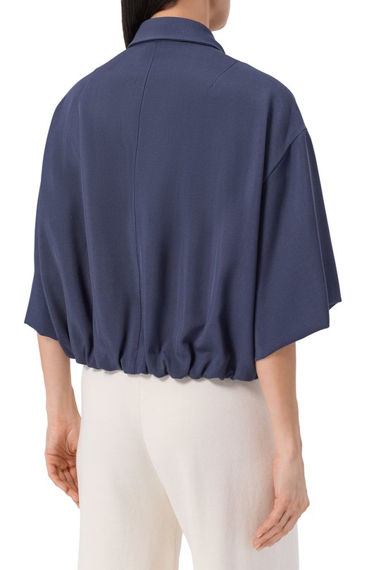 Куртка из шерсти и шелка Kiton D61507K0910G02 Синий  D61507K0910G02 Фото 4